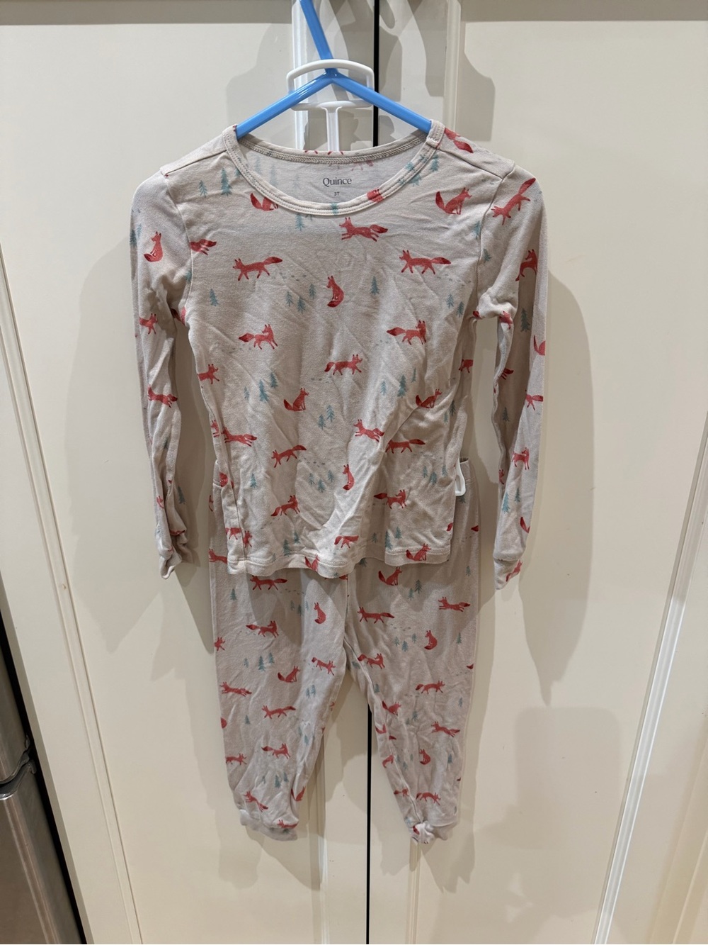 Quince 3t Kids Fox Print Pajama Set